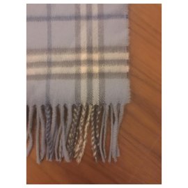 Burberry-Cashmere scarf-Light blue