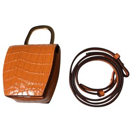 Autre Marque-Pablo handbag with top handles-Brown