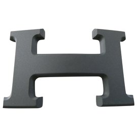 Hermès-Fibbia della cintura di Hermès 5382 in acciaio PVD opaco 32MM-Nero