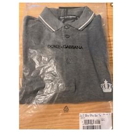 Dolce & Gabbana-Nova camisa polo Dolce & Gabbana-Cinza