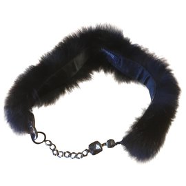 Max Mara-Fur collar-Black