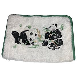 Hermès Neceser pandas de algodón Blanco