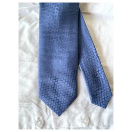 Hermès-Hermès Shaped H Tie 24-Blue