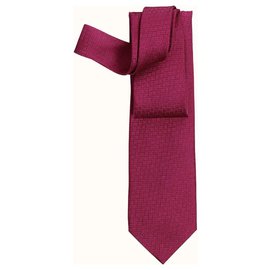 Hermès-Gravata Hermès New Fashioned-Rosa