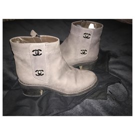 Chanel-Boots chanel-Gris anthracite