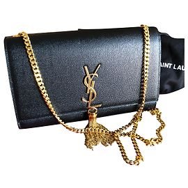 Yves Saint Laurent YSL Kate Clutch mit Quaste Schwarz