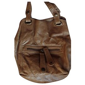 Gerard Darel Tote Flower Leather Bag Light Brown Light brown