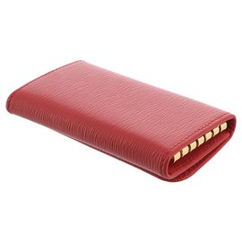 Prada-Prada Red Saffiano Key Holder-Red