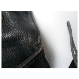 Lanvin-LANVIN HAPPY bag chain leather golden attributes shoulder very good condition-Black