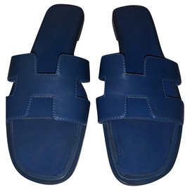 Hermès-Sandálias-Azul