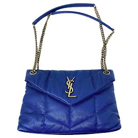 SAINT LAURENT LOU LOU PUFFER SAC NEUF Bleu