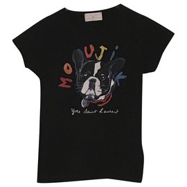 Yves Saint Laurent-Yves Saint Laurent T-Shirt für die Kindheitsentwicklung der Welt-Schwarz