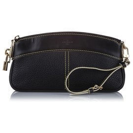 Louis Vuitton-Bolsa de embreagem Louis Vuitton Black Suhali Lockit-Preto