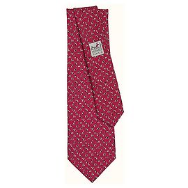Corbata Hermès Tangram de seda fucsia Fucsia