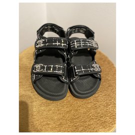 Chanel-Sandals-Black