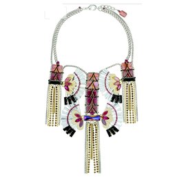 Reminiscence-Kyoto Geisha Lätzchen Halskette-Pink