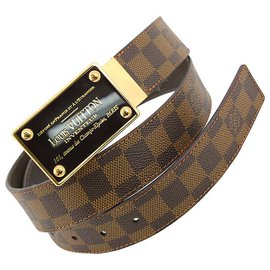 Louis Vuitton-Cinto Louis Vuitton Masculino Saint-Hule Envan Tour Reversível-Marrom