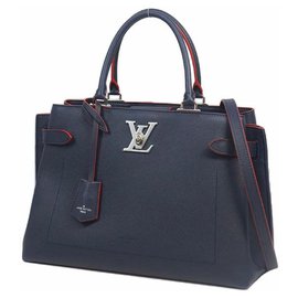 Louis Vuitton-LOUIS VUITTON Lockme Day 2WAY épaule sac à main femme M53645 Marine Rouge-Autre
