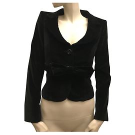 Red Valentino Chaqueta corta de terciopelo Negro