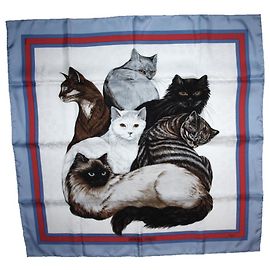 Carré Hermès "Les Chats" Multicolore