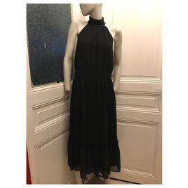 Michael Kors-Black midi dress-Black