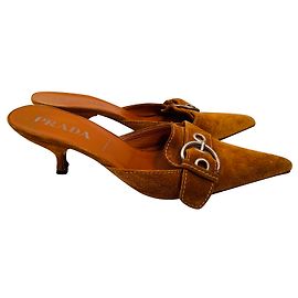 Prada Mules Cognac