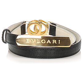 Bulgari Cinturón de cuero negro Bvlgari Negro