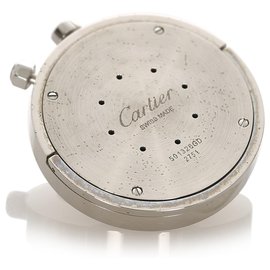 Cartier-Cartier Silver Pasha Travel Clock-Silvery,White