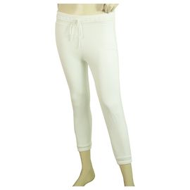Alaïa Alaia Whitw Viscose Leggings Cropped trousers pants size 38 White