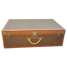 Louis Vuitton Monogram Alzer 80 Vintage Koffer Braun