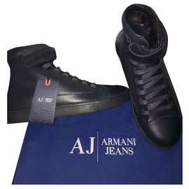 Armani Jeans-Zapatillas-Azul marino