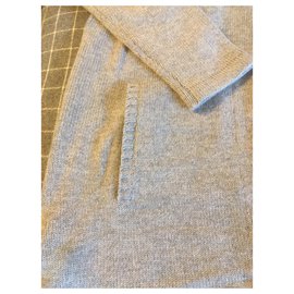Autre Marque-Long gray cashmere cardigan-Grey
