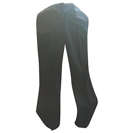 Burberry Black virgin wool straight pants Black