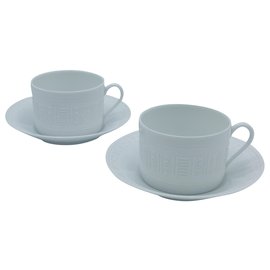 Hermès-Tazza e piattino da tè Egee-Bianco