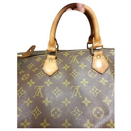 Louis Vuitton Speedy 40 Brown Canvas and Leather Handbag Brown