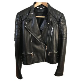 Gucci Biker Jacket Black Lambskin Black
