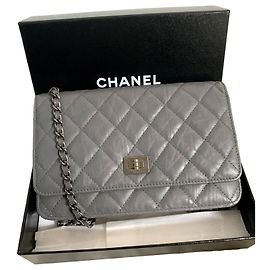 Chanel Wallet on Chain Lambskin Grau Grau