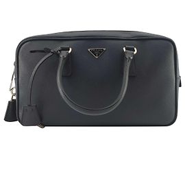 Prada, Borsa a tracolla in pelle saffiano Blu navy