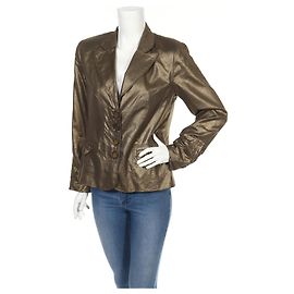 Blazer Luisa Cerano Dorado Algodón Lana Dorado