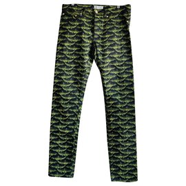 Versace For H&M-Pantaloni-Nero,Verde,Verde scuro
