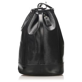 Louis Vuitton Black Epi Randonnee GM Schwarz