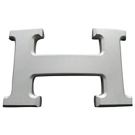 boucle de ceinture hermès 5382 en acier PVD mat  argenté 32mm Argenté