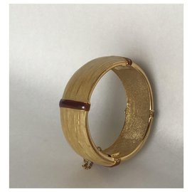 Balenciaga-Bracelet fantaisie émaillé en bambou Balenciaga-Beige