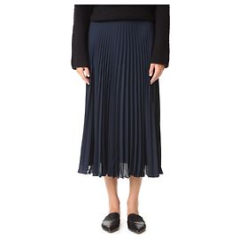 Vince Plissee Midirock Marineblau