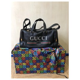 Gucci-Reisetasche-Schwarz