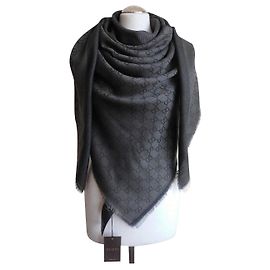 Gucci bufanda ggweb gucic bufada nuevo Negro Gris antracita