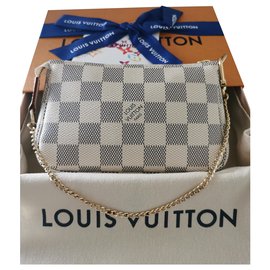 Louis Vuitton-Acessórios Louis Vuitton Mini Pochette Azur-Gold hardware