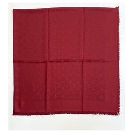 Louis Vuitton-LOUIS VUITTON MONOGRAM SHAWL POMME D'AMOUR M72237-Rouge