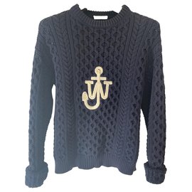 JW Anderson übergroßer Pullover Dunkelblau