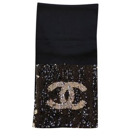 Chanel sciarpe Nero